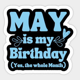 May Birthday Sticker